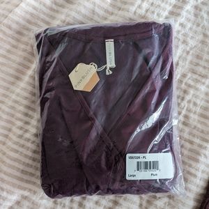 PinkBlush Plum Solid Sash Tie Maternity Maxi Dress